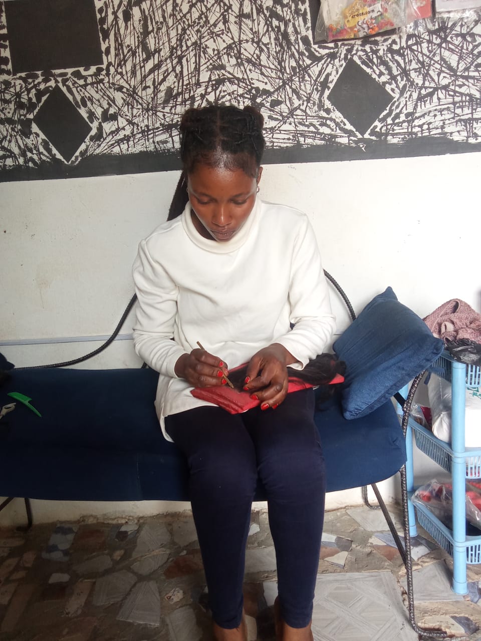 Bridget during her vocational skills training in Plateau State