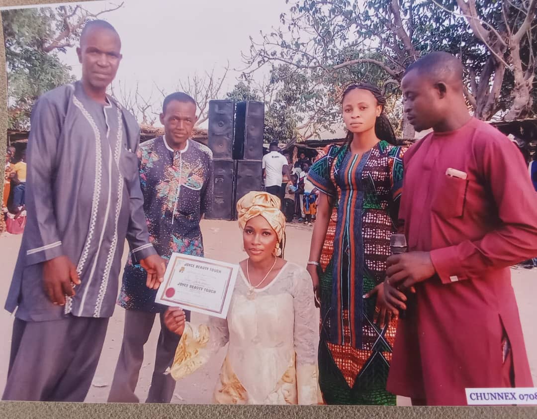 Bridget Ishaku at her newly established beauty business